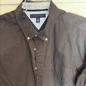 Tommy Hilfiger Men's Black Button Down Shirt